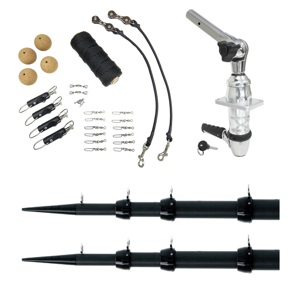 Sistema de montaje superior Tigress XD - Kit de aparejo definitivo de fibra de carbono de 18' negro/negro