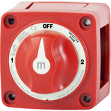 Blue Sea 6008 Interruptor de batería serie M, 3 posiciones - Rojo