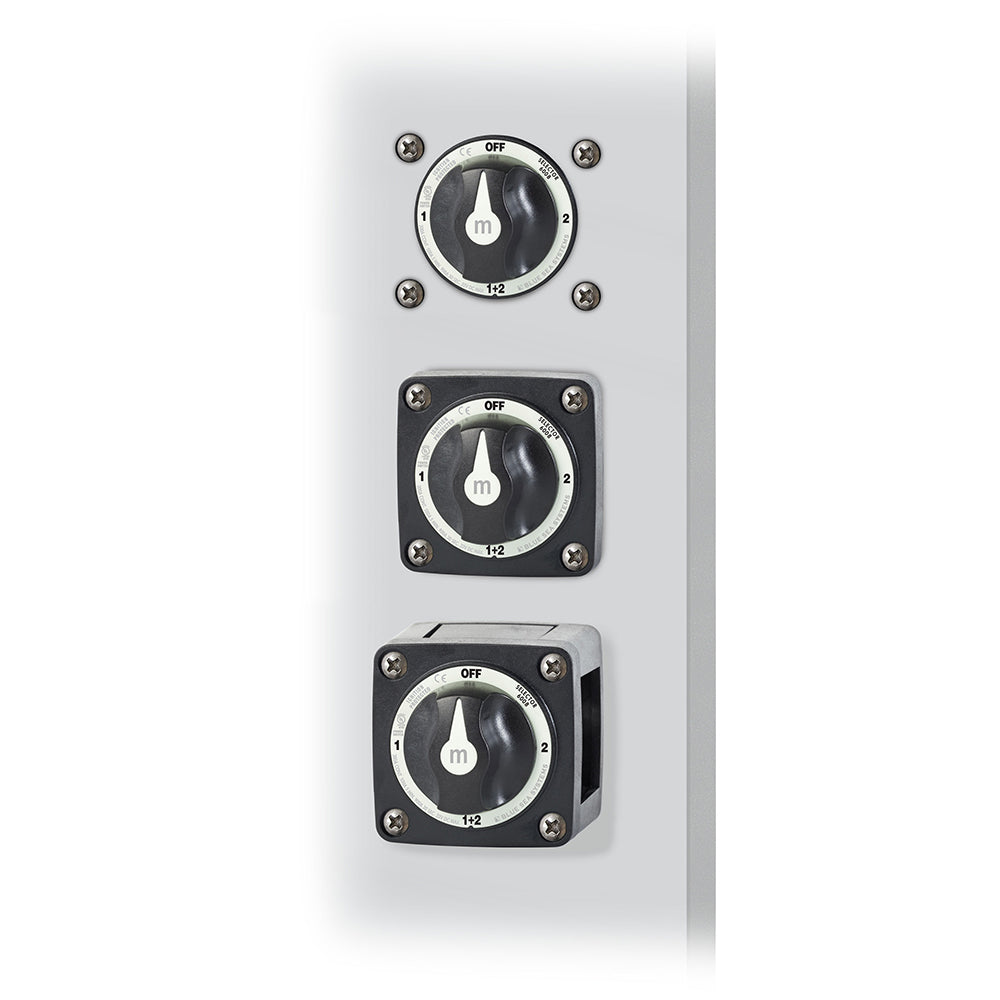 Interruptor de batería selector de 3 posiciones serie m de Blue Sea 6008200 - Negro
