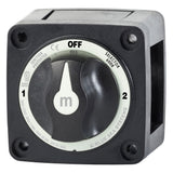 Interruptor de batería selector de 3 posiciones serie m de Blue Sea 6008200 - Negro