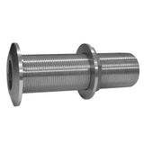 GROCO Conector Pasamuros Extralargo de Acero Inoxidable de 1-1/2" con Tuerca