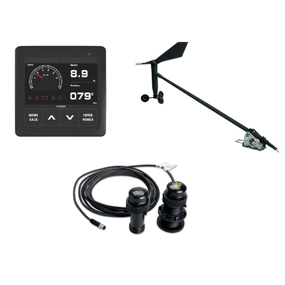Kit de navegación Veratron p/velero, sensor de viento, transductor, pantalla y cables