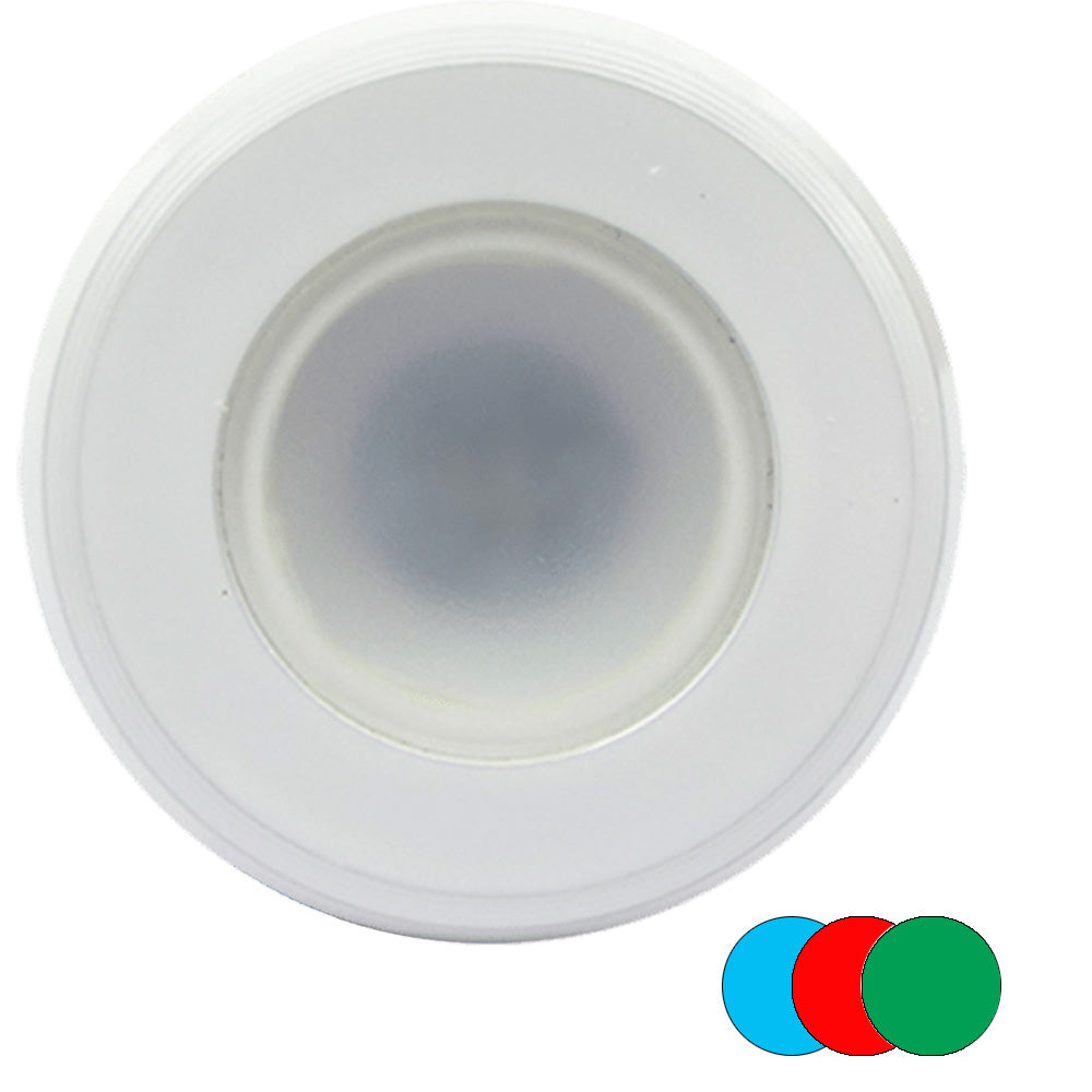 Shadow-Caster Downlight - White Housing - White/Blue/Red
