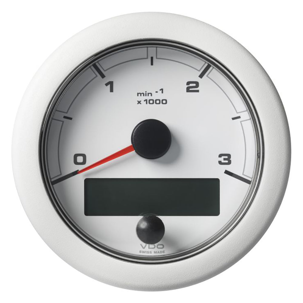 Tacómetro Veratron OceanLink® NMEA 2000® de 3-3/8" (85 mm) - 3000 RPM - Esfera y bisel blancos