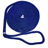 Cabo de amarre de doble trenzado New England Ropes de 5/8" - Azul con trazador - 15'