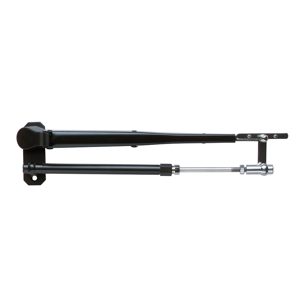 Brazo Limpiaparabrisas Marinco Deluxe Pantográfico de Acero Inoxidable Negro - Ajustable 17"-22"