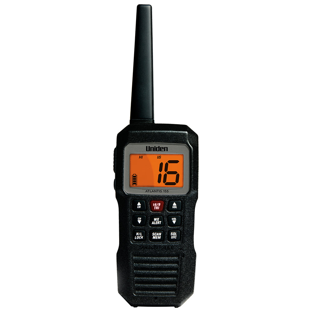 Radio marina flotante VHF de dos vías portátil Uniden Atlantis 155