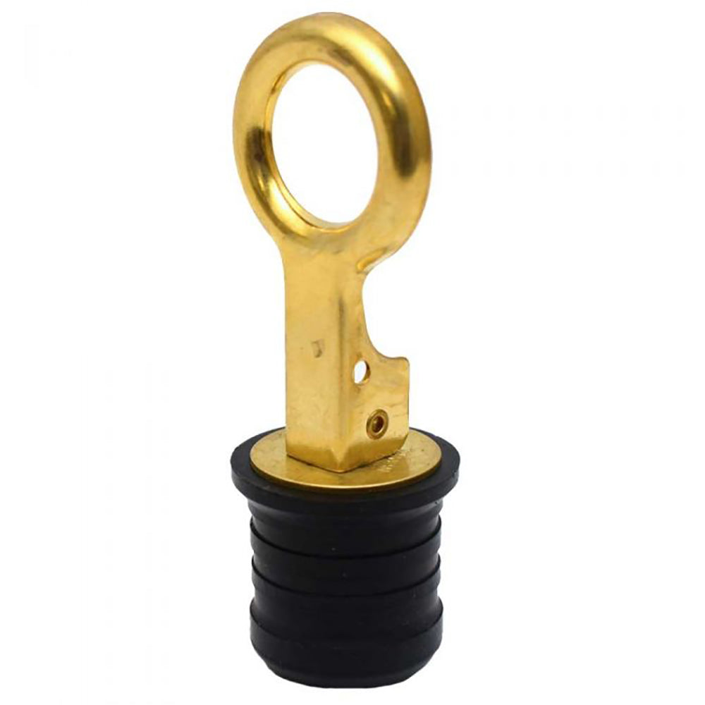 Tapón de Drenaje con Mango a Presión de Latón Sea-Dog - 1-1/4"