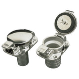 Sea-Dog Acero Inoxidable Tapa Abatible para Cubierta - Gasolina - Manguera de 2"