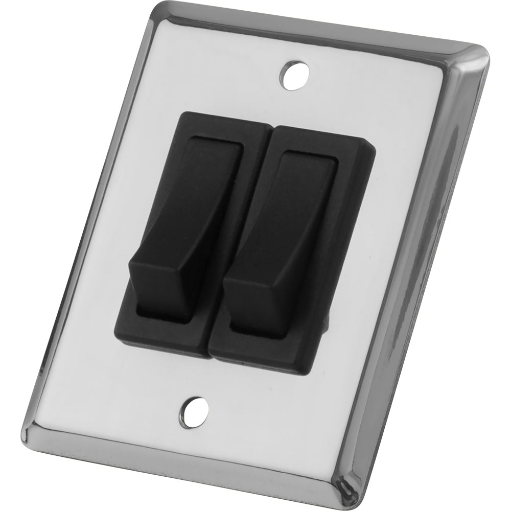 Interruptor de pared doble Sea-Dog - Acero inoxidable