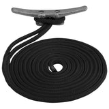 Cabo de amarre de nailon de doble trenzado Sea-Dog - 3/8" x 10' - Negro