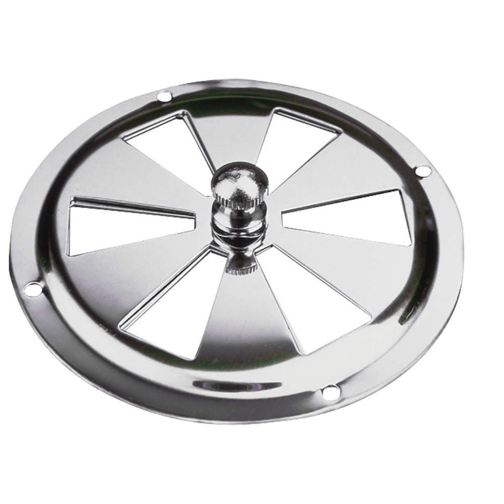 Ventilación tipo mariposa de acero inoxidable Sea-Dog - Pomo central - 4"
