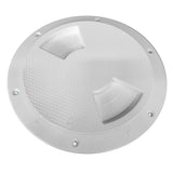 Tapa de cubierta Sea-Dog de cuarto de vuelta texturizada con anillo interno - Blanco - 6"