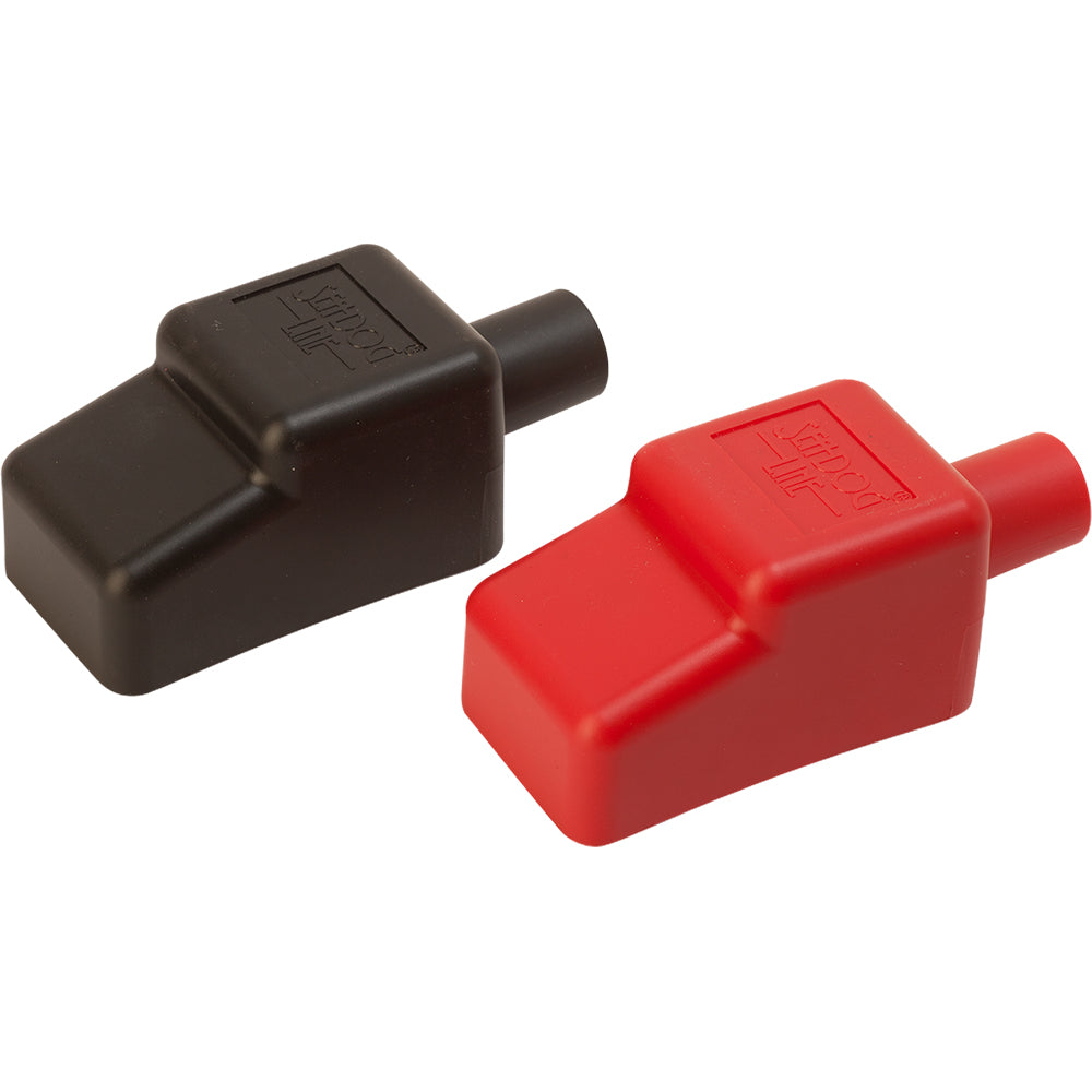 Cubiertas para terminales de batería Sea-Dog - Rojo/Negro - 1/2"