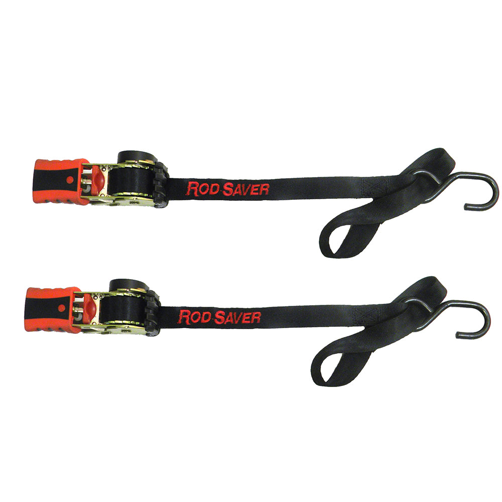 Par de correas de amarre retráctiles Rod Saver Mini con gancho suave - 50"