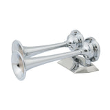 Bocina de aire mini de doble trompeta cromada de 12V Marinco