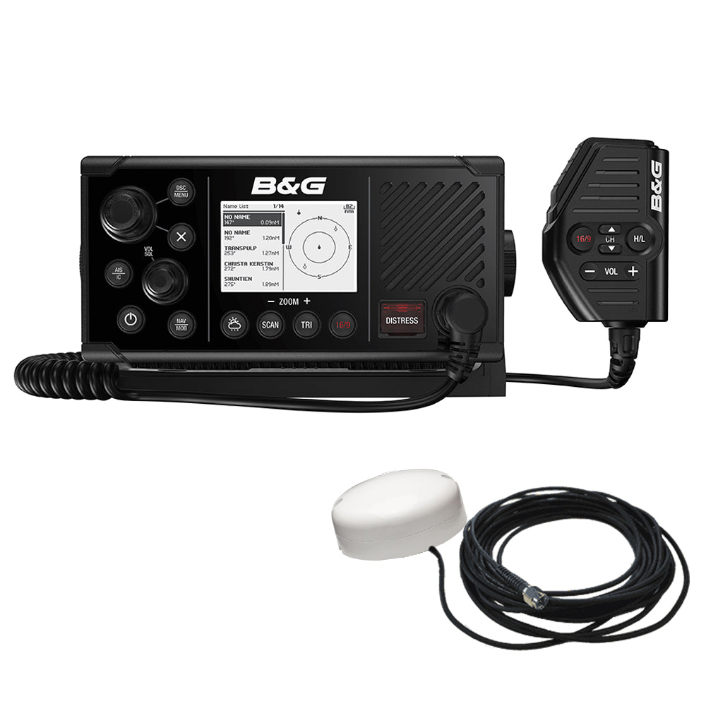 Radio marina VHF B&G V60-B con DSC, AIS (transmisión y recepción) y antena GPS-500