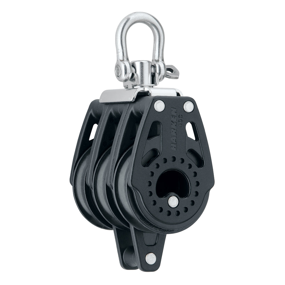 Bloque triple giratorio Harken Carbo Air de 40 mm con becket