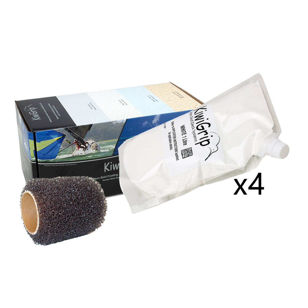 KiwiGrip 4 - Bolsas de 1 litro - Blanco con rodillo de 4"