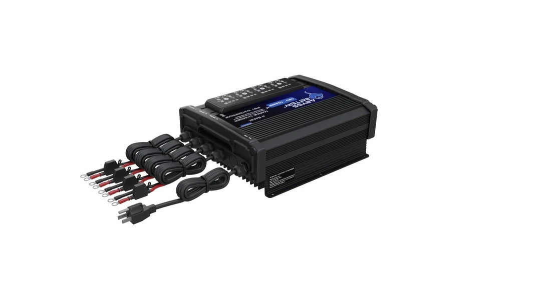 Cargador de baterías Abyss de 12 V y 4 bancos