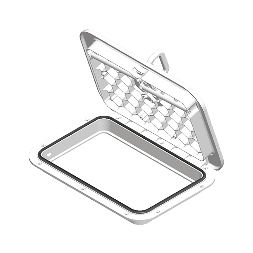 Escotilla marina rectangular de triple cierre Sea-Dog - 10" x 14" - Blanca