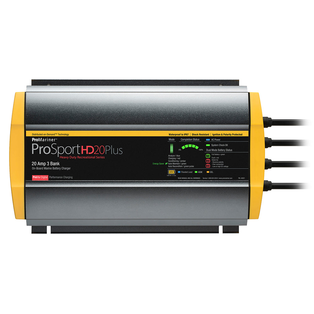Cargador de baterías ProMariner ProSportHD 20 Plus Gen 4 - 20 Amperios - 3 Bancos