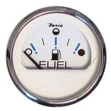 Indicador de nivel de combustible Faria Chesapeake White SS de 2" - Métrico (E-1/2-F)