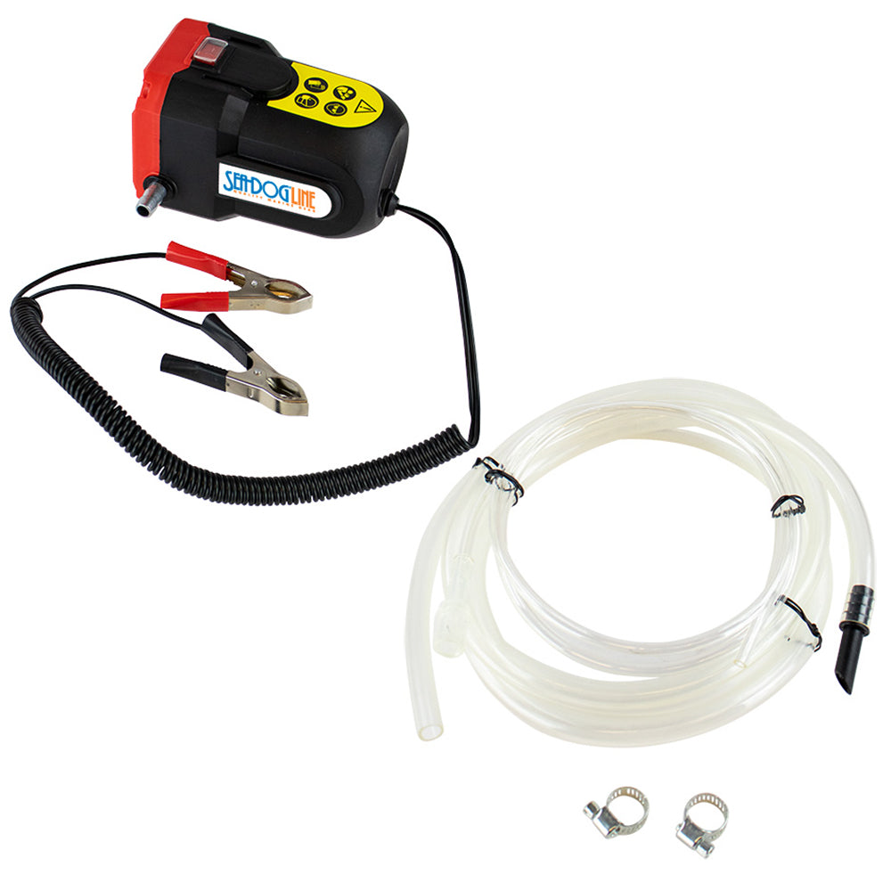 Bomba de cambio de aceite Sea-Dog con pinzas para batería - 12V