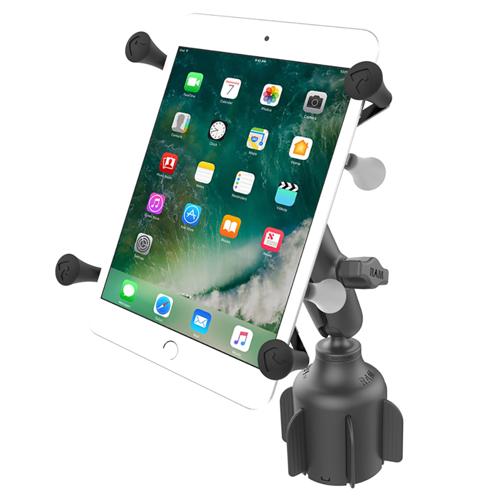 RAM Mount RAM® X-Grip® f/7"-8" Tablets w/RAM® Stubby™ Cup Holder Base