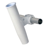 Cañero horizontal de abrazadera C. E. Smith de aluminio, 1-5/16" DE, color blanco - Revestimiento en polvo con funda
