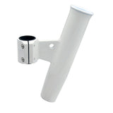 Portacañas vertical de abrazadera C.E. Smith de aluminio, 1-2/3" DE, recubrimiento en polvo blanco con funda