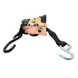 Correas de amarre retráctiles Camco - 1" de ancho, 6' con ganchos dobles
