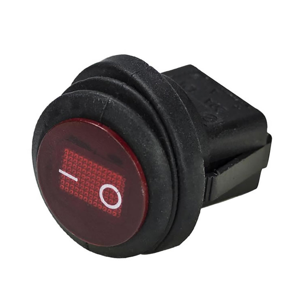 Interruptor basculante HEISE - Redondo iluminado en rojo - Paquete de 5