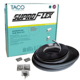 Kit de moldura lateral TACO SuproFlex - Negro con inserto cromado flexible - 2" Al. x 29/32" An. x 80' L.