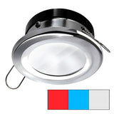 Luz de montaje elástico i2Systems Apeiron A1120 - Redonda - Rojo, blanco frío y azul - Níquel cepillado