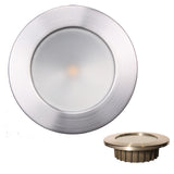 Luz empotrable Lunasea Gen3, blanco cálido, RGBW a todo color, 3,5”, IP65, con bisel de acero inoxidable cepillado - 12 VCC