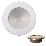Luz empotrable Lunasea Gen3, blanco cálido, color completo RGBW, 3.5”, IP65, con marco de acero inoxidable blanco - 12VDC