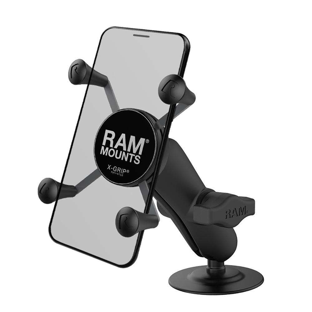 Soporte para teléfono RAM® X-Grip® de RAM Mount con base adhesiva flexible
