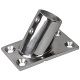 Base para barandilla Sea-Dog, base rectangular, 60°, acero inoxidable 316 - 1-7/8" x 3-1/4" - 1" DE