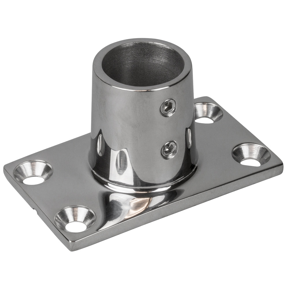 Base para barandilla Sea-Dog, base rectangular de 90°, acero inoxidable 316 - 1-7/8" x 3-3/16" - 1" DE