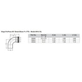 Codo de cobre Viega ProPress de 2-1/2" a 90° - Conexión Street/Press - Tecnología Smart Connect