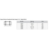 Acople de cobre Viega ProPress de 1-1/4" sin tope - Conexión de doble prensado - Tecnología Smart Connect