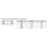 Acoplamiento extendido Viega ProPress de 1" sin tope - Conexión de doble prensado - Tecnología Smart Connect
