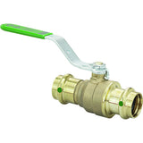 Válvula de bola de bronce sin plomo Viega ProPress de 1" con vástago de acero inoxidable - Conexión de doble prensado - Tecnología Smart Connect