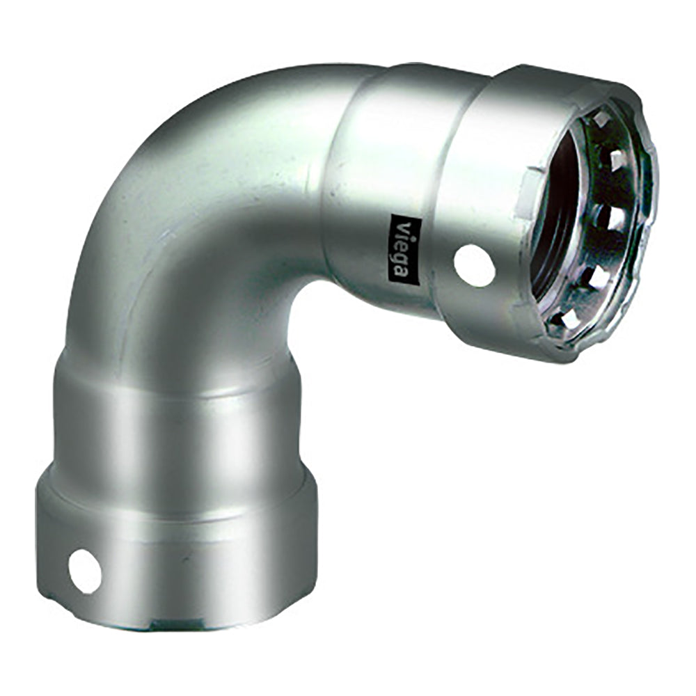 Codo Viega MegaPress de 90° de acero inoxidable 304 de 3/4" - Conexión de doble prensado - Tecnología Smart Connect