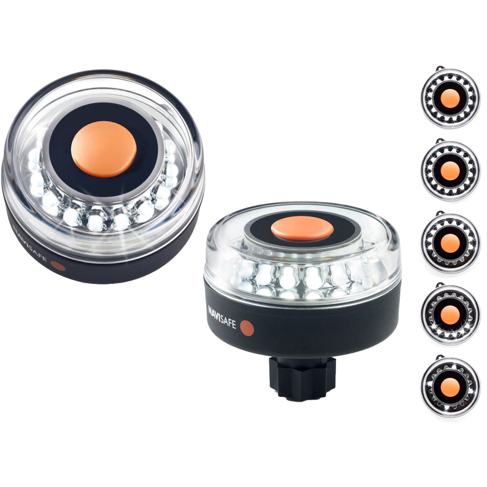 Navisafe Navilight totalmente blanca, 5 modos, 360°, 2MN con base RAILBLAZA