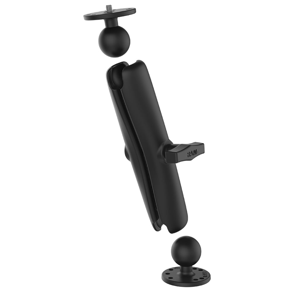 Soporte de doble rótula RAM Mount RAM® con rosca macho de 1/4"-20 - Brazo largo