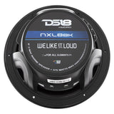 DS18 HYDRO 8" 2-Way Marine Speakers w/RGB LED Lights 375W - Matte Black