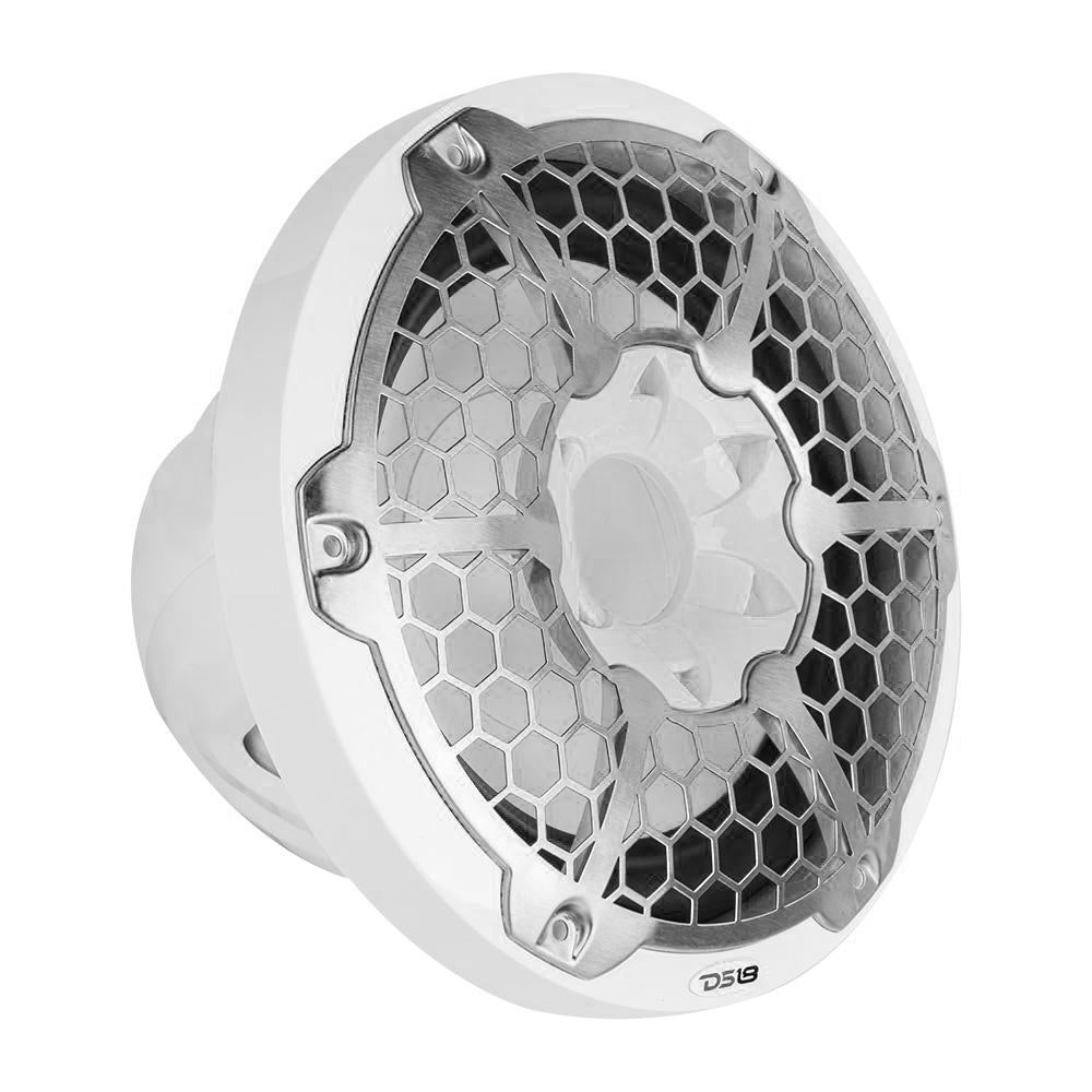 Subwoofer DS18 HYDRO de 10" con luces RGB - 600W - Blanco