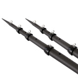 Tangones telescópicos de fibra de carbono Tigress XD 3K - 21' - Negro mate/Negro - Par